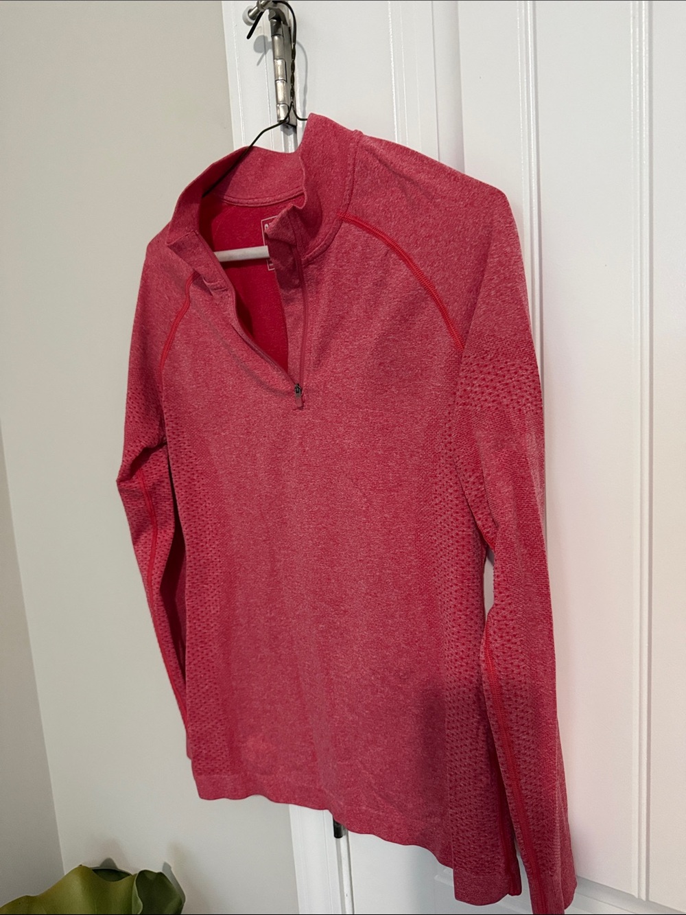 Women's Pink Quarter-Zip Pullover Top